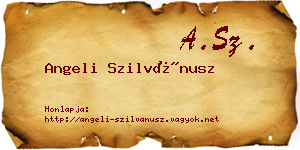 Angeli Szilvánusz névjegykártya